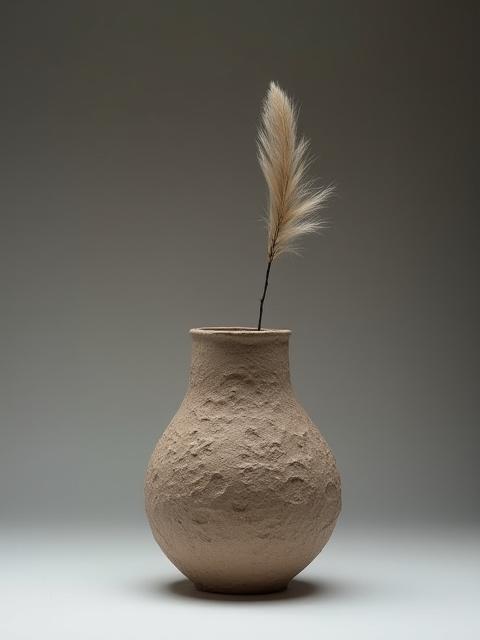 Keramikkvase 'Fjelltopp' med teksturert overflate